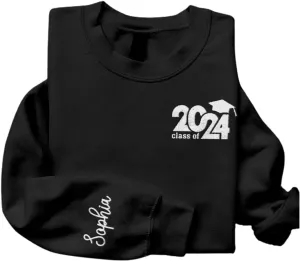 Personalized Senior 2025 Embroidered Sweatshirt Graduation 2025 Class Of 2025 Senior Class Senior Embroidered Sweatshirt