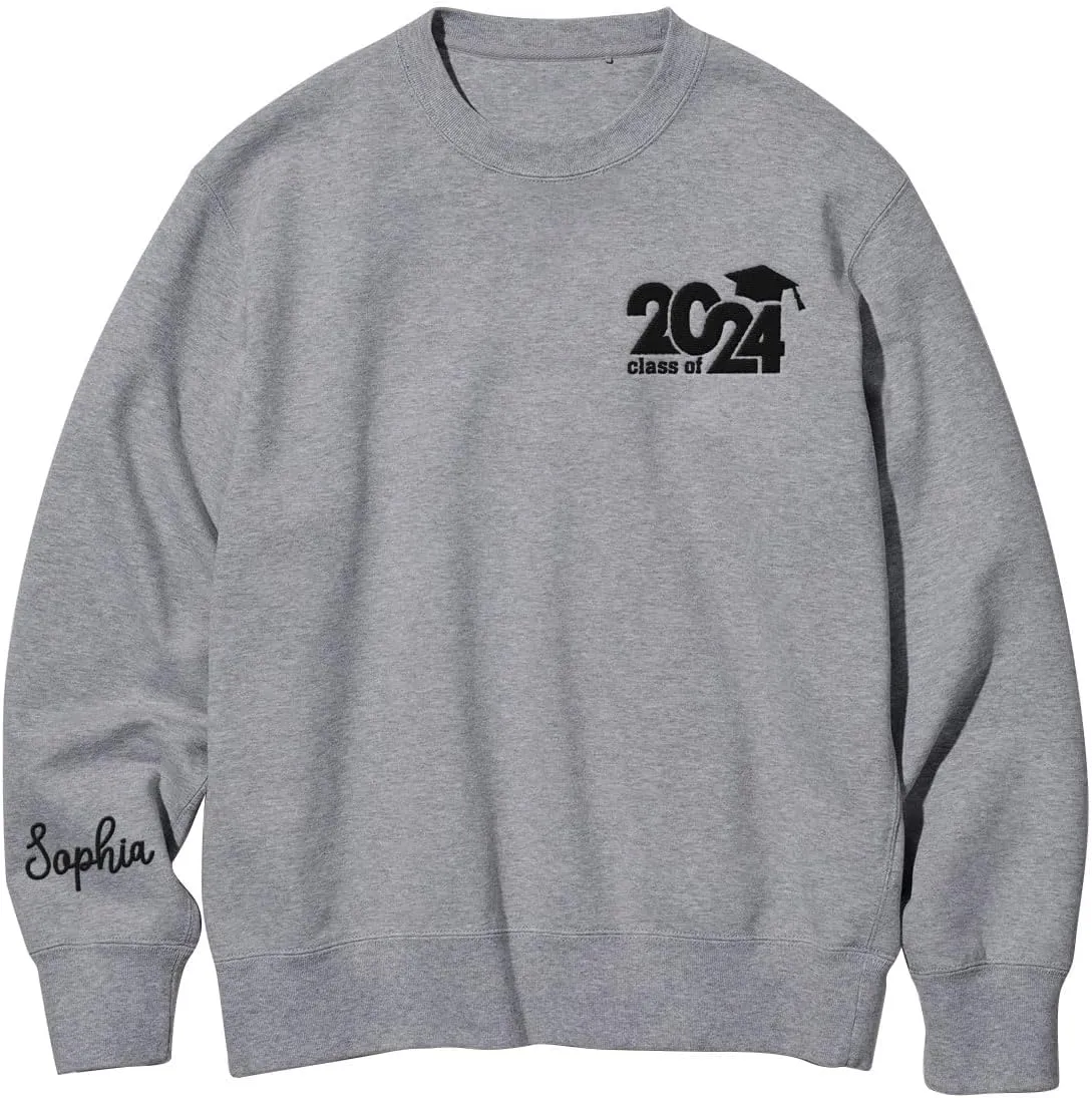 Personalized Senior 2025 Embroidered Sweatshirt Graduation 2025 Class Of 2025 Senior Class Senior Embroidered Sweatshirt