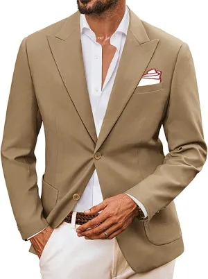 PJ PAUL JONES Mens Blazer Cotton Linen Suit Jacket Lightweight Casual Blazer Jackets with Pockets