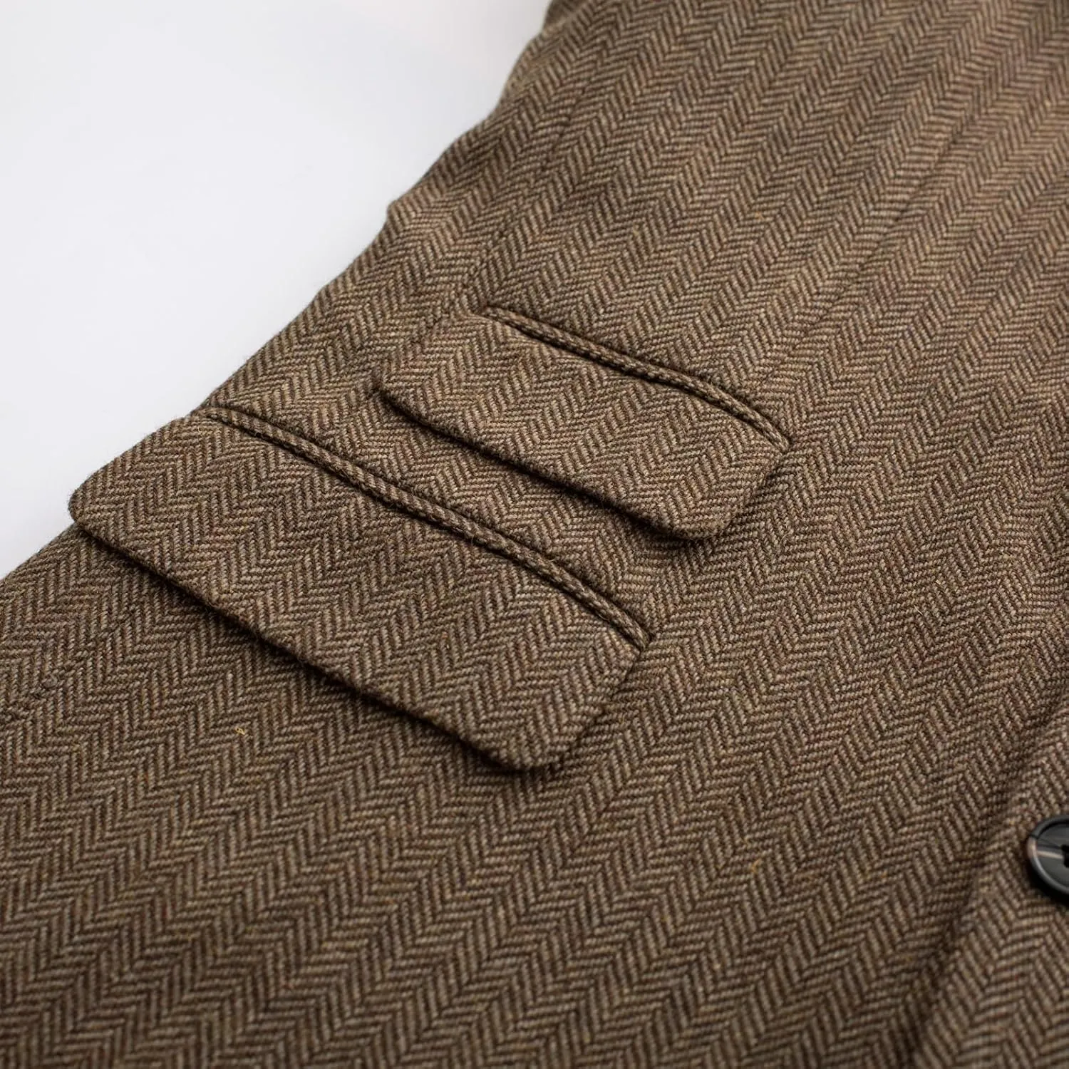 PJ PAUL JONES Men's Vintage Herringbone Tweed Blazers British Wool Blend Sport Coat Jacket