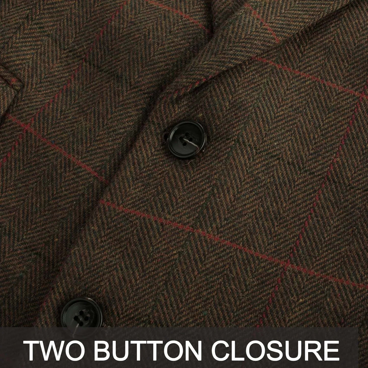 PJ PAUL JONES Men's Vintage Herringbone Tweed Blazers British Wool Blend Sport Coat Jacket