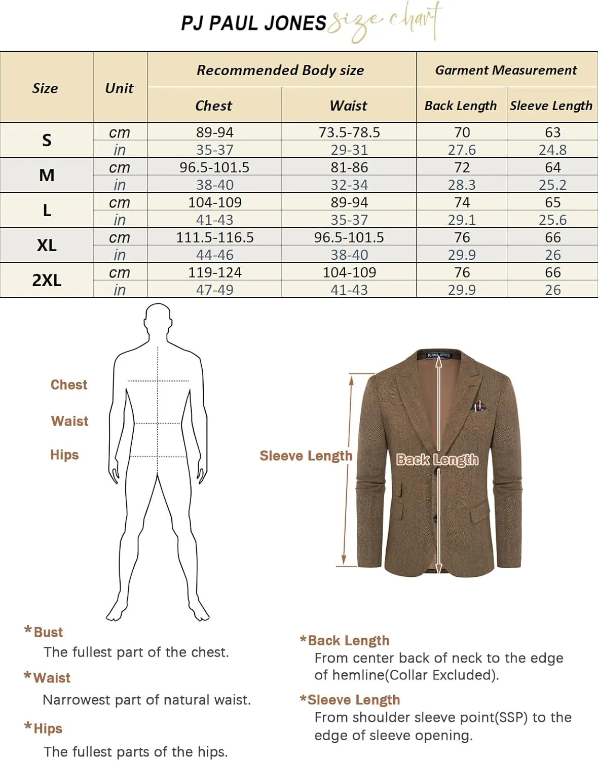PJ PAUL JONES Men's Vintage Herringbone Tweed Blazers British Wool Blend Sport Coat Jacket