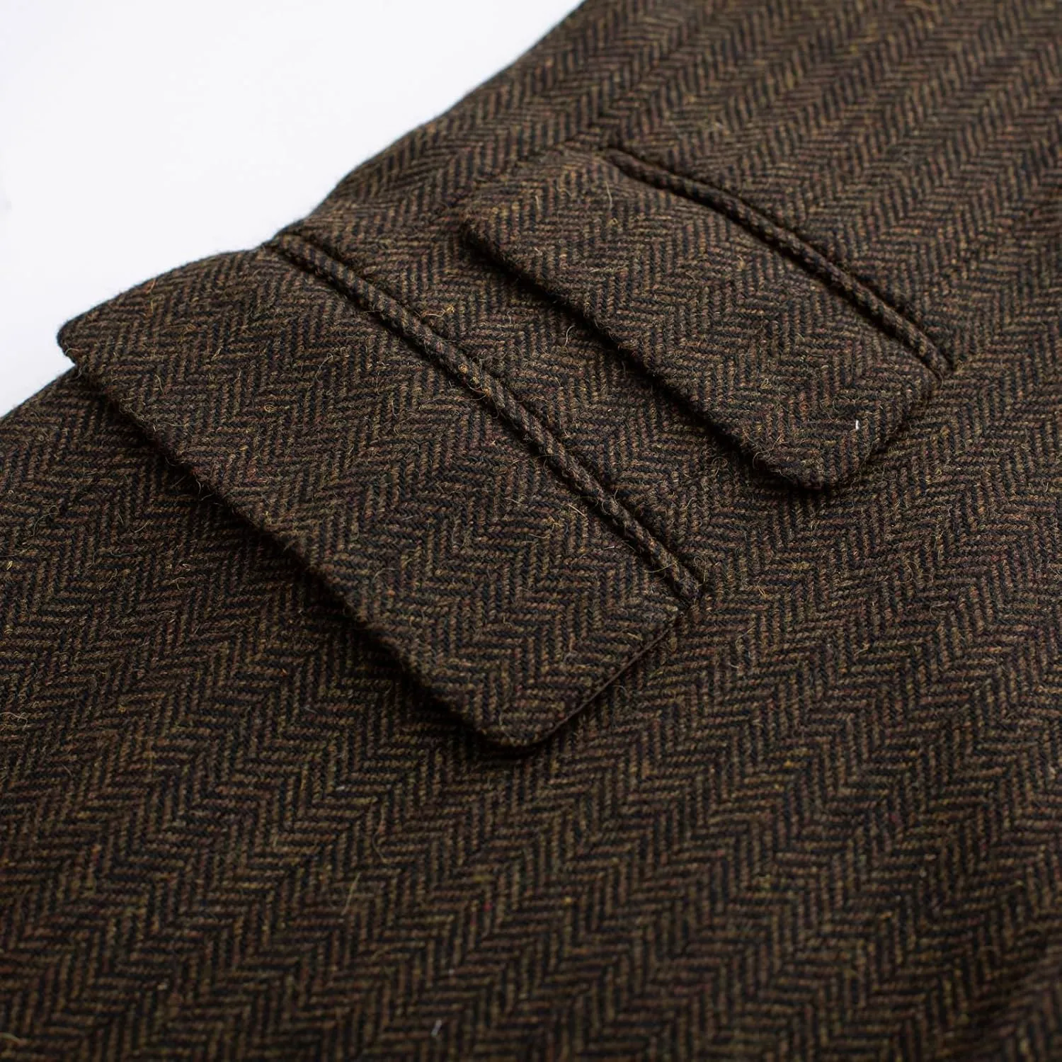 PJ PAUL JONES Men's Vintage Herringbone Tweed Blazers British Wool Blend Sport Coat Jacket