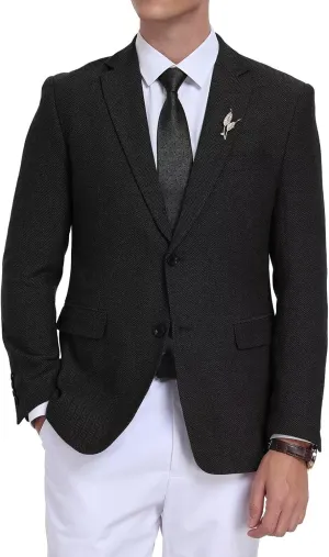 Retro Tweed Men's Suit Jackets,Herringbone Slim Fit Sport Coats Blazer Prom Business Casual Men Tux Jacket Wedding Blazers