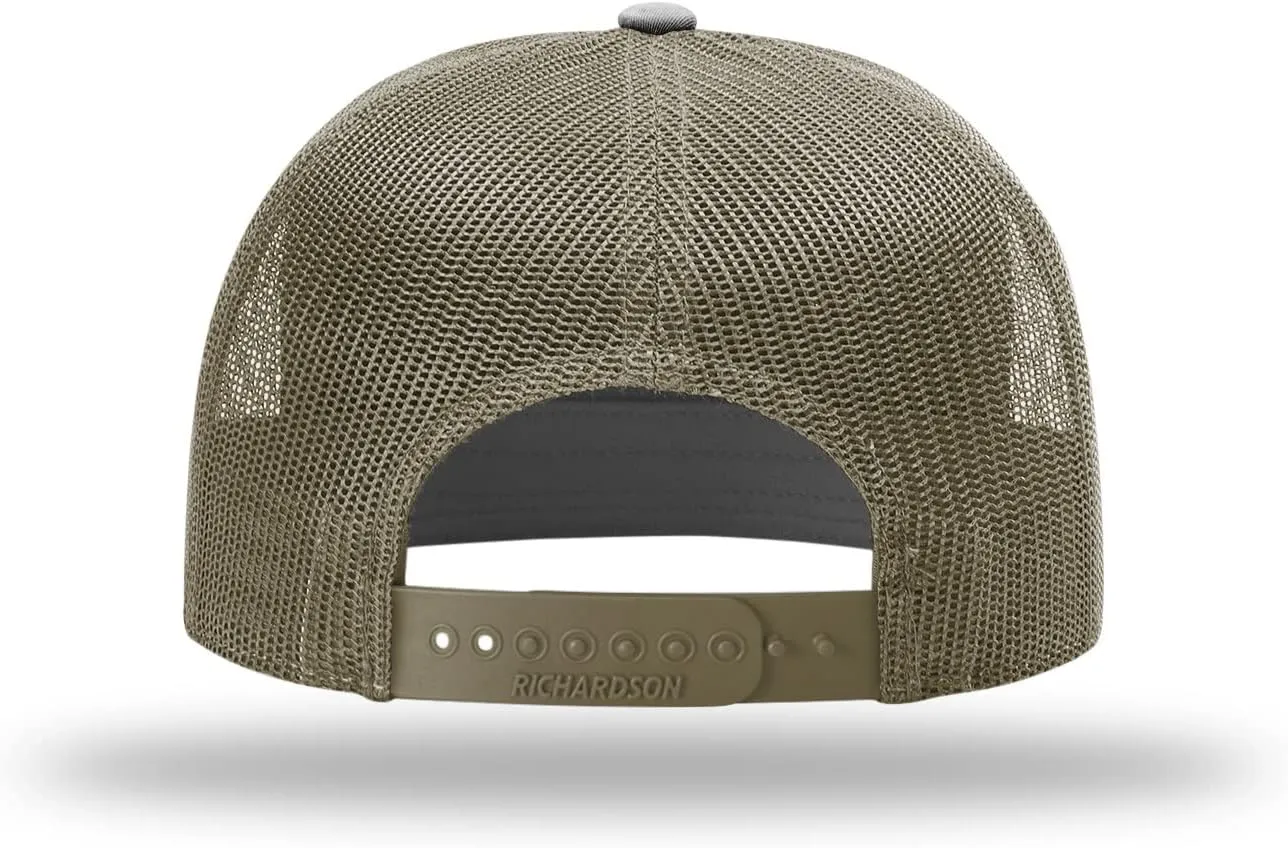 Richardson 168 7-Panel Trucker Hat, Flat Bill Snapback