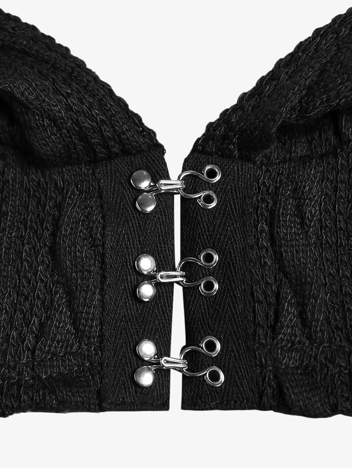 ROSE GAL Women Lace Trim Ruched Cami Tank Top and Hooded Hook Eye Cable Knit Cropped Shrug Sweater