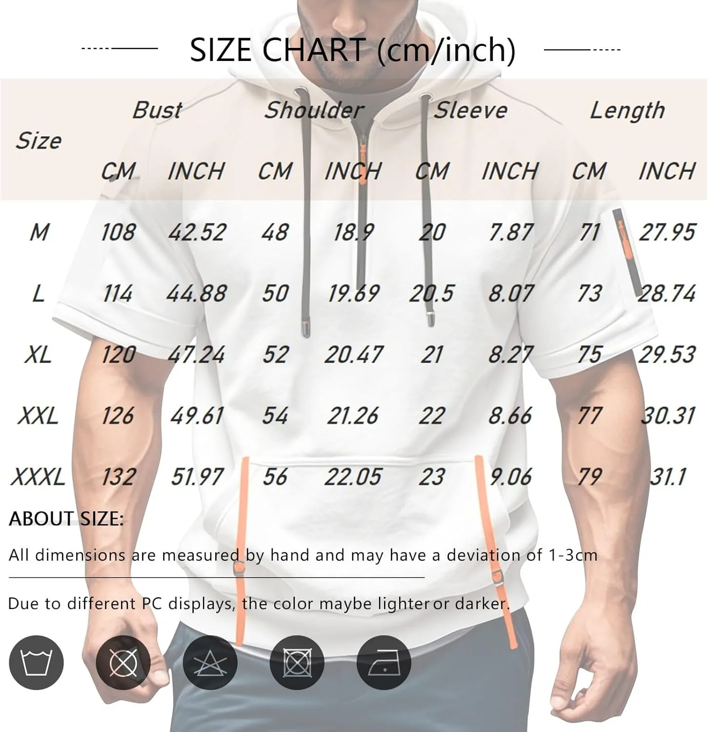 RTTUIOP Short Sleeve Hoodies for Men Gym Workout Athletic Running Shirts Quarter Zip Hoodie Pocket Tee