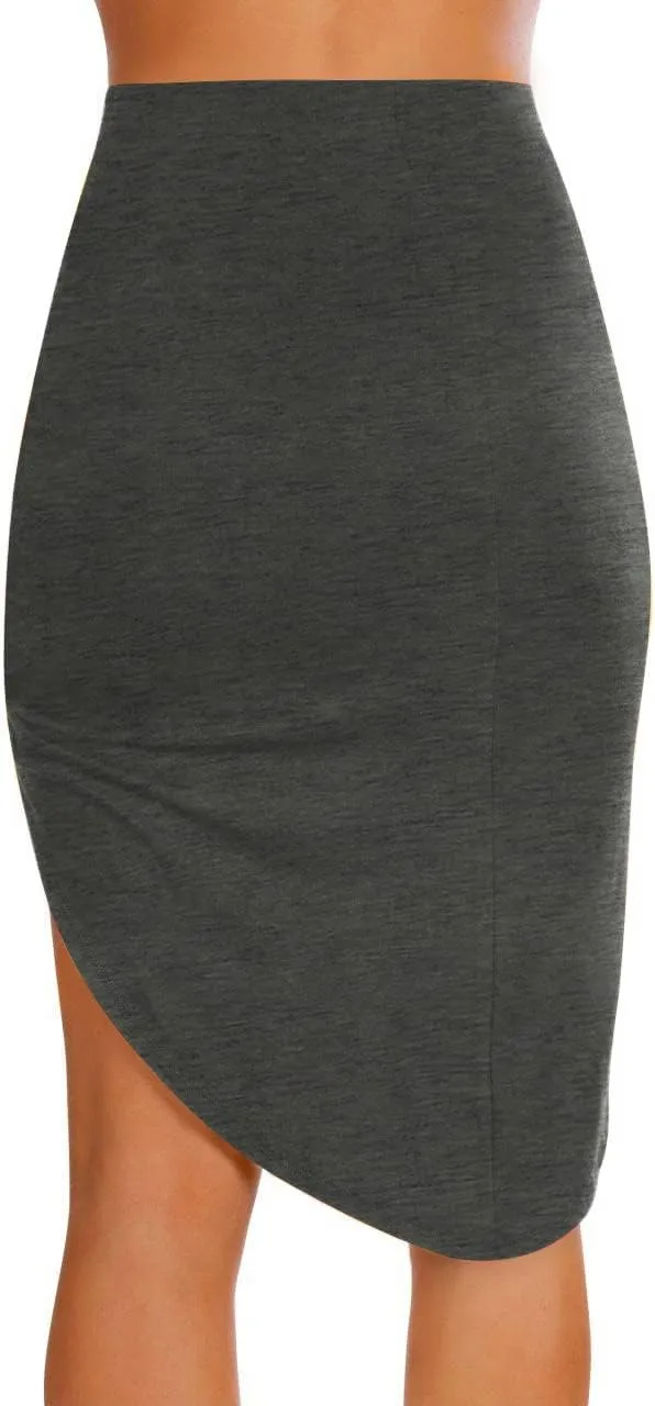 Sexy Mini Skirts for Women Bodycon High Waisted Boho High Low Pencil Summer Skirt. Beach,Office,Clubwear,Date Nightout