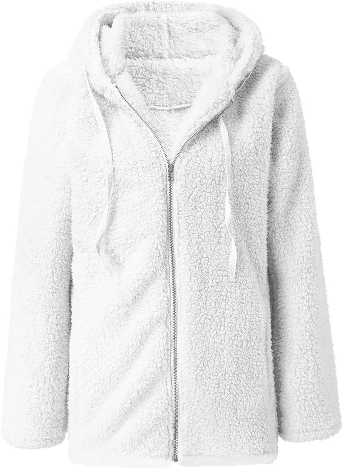 SHOPESSA Winter Coats and Jackets for Women Slouchy Sherpa Cardigan Women Sherpa Hoodies with Zipper Snow Jackets for Women