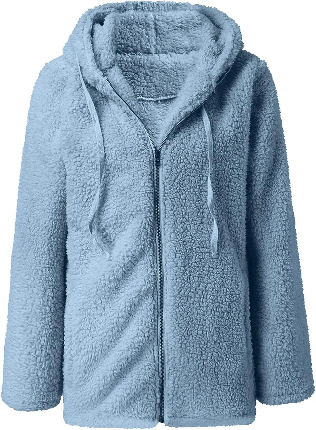SHOPESSA Winter Coats and Jackets for Women Slouchy Sherpa Cardigan Women Sherpa Hoodies with Zipper Snow Jackets for Women