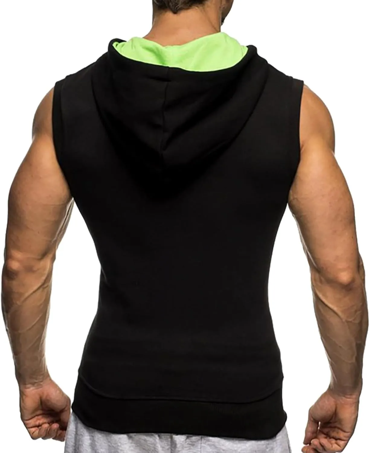 Sleeveless Hoodies For Men Full Zipper Warm Jackets Vest With Pockets Holiday Tank Tops Hooded Casual Shirts Blouse