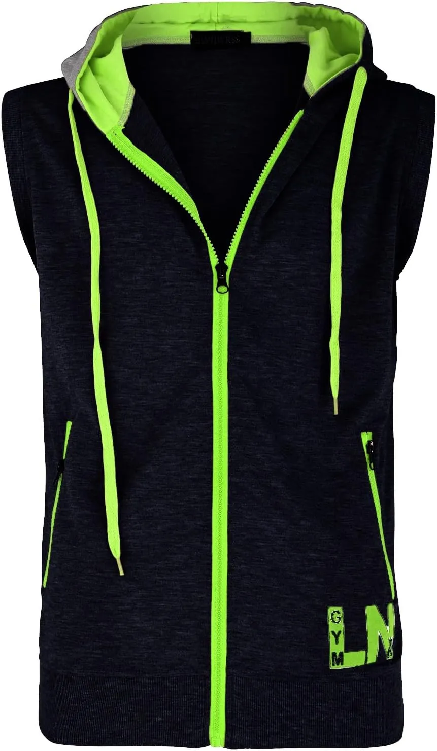 Sleeveless Hoodies For Men Full Zipper Warm Jackets Vest With Pockets Holiday Tank Tops Hooded Casual Shirts Blouse