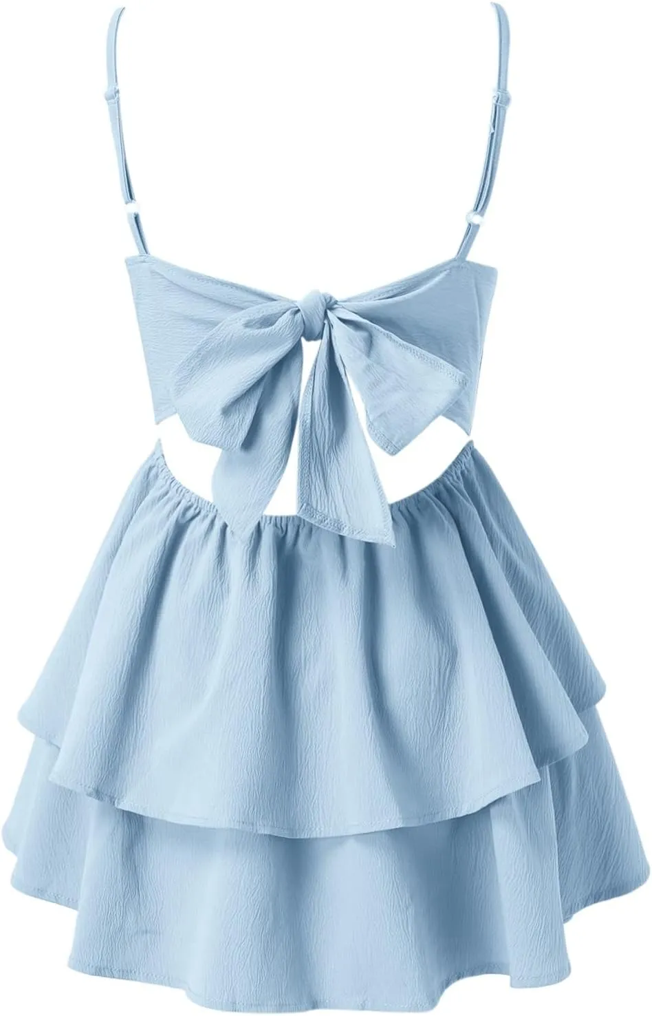 Summer Dresses for Women 2025 Casual Sweetheart-Neck Empire Waist Swing Aline Spaghetti Strap Dress