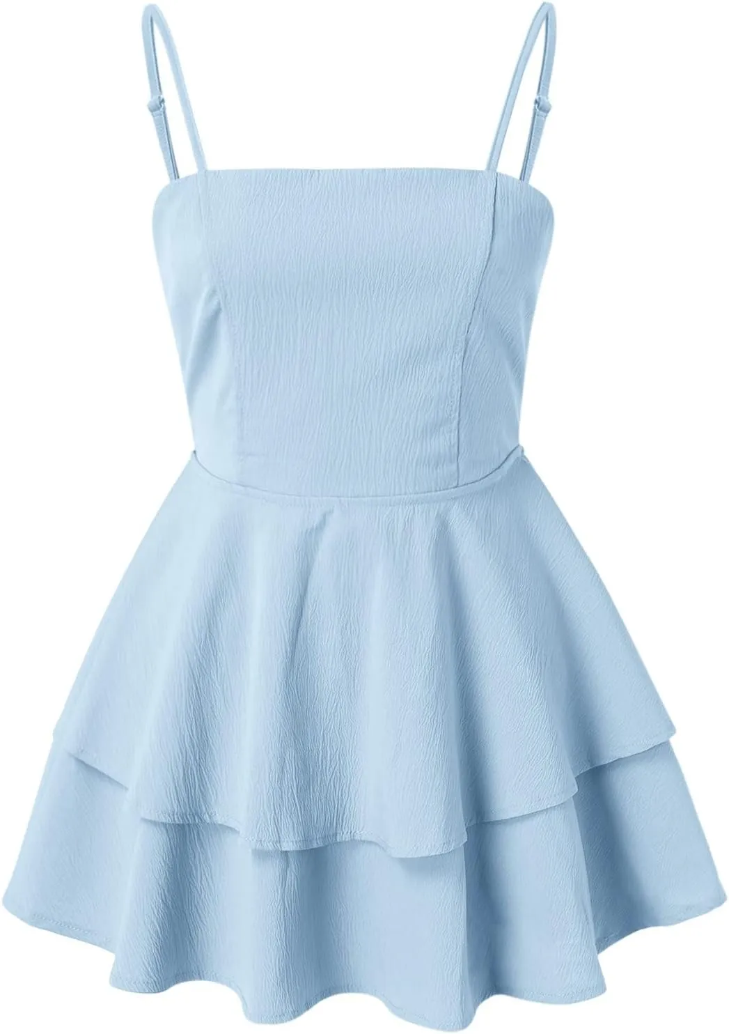 Summer Dresses for Women 2025 Casual Sweetheart-Neck Empire Waist Swing Aline Spaghetti Strap Dress