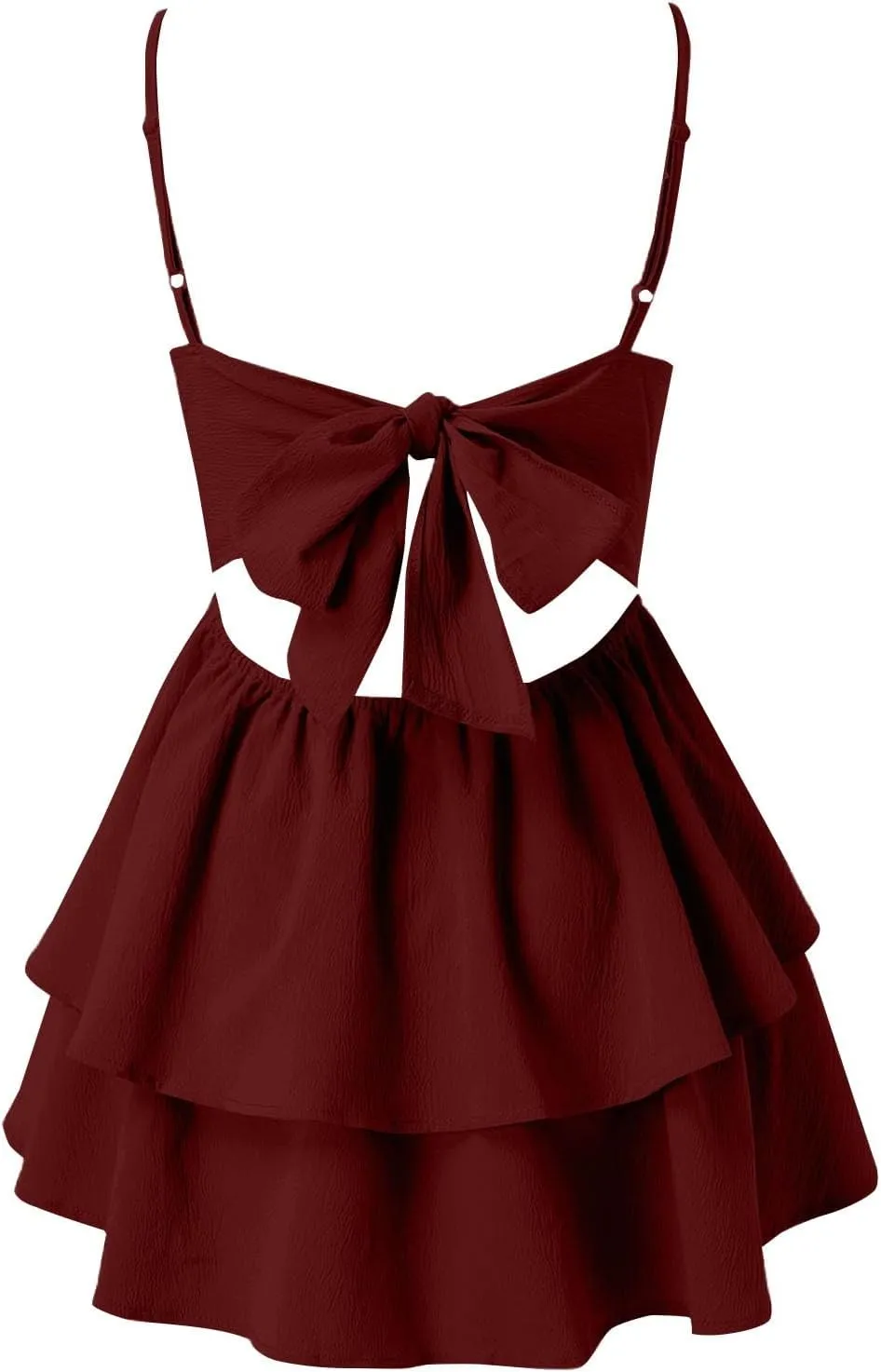 Summer Dresses for Women 2025 Casual Sweetheart-Neck Empire Waist Swing Aline Spaghetti Strap Dress