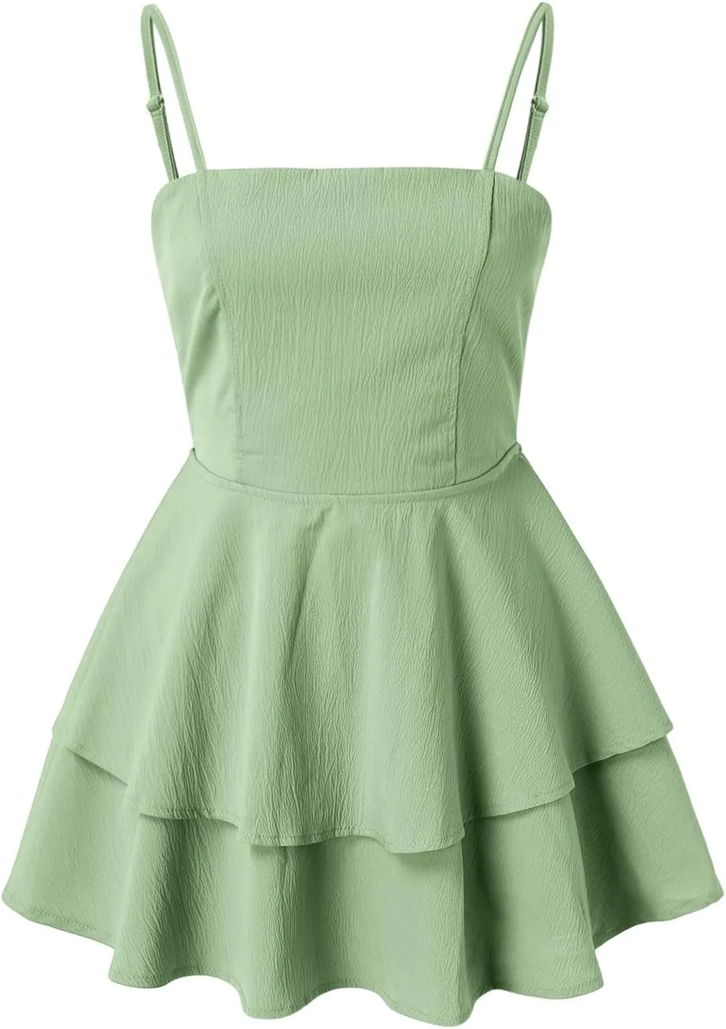 Summer Dresses for Women 2025 Casual Sweetheart-Neck Empire Waist Swing Aline Spaghetti Strap Dress