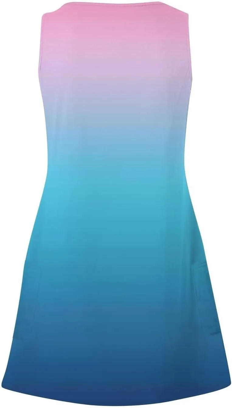 Summer Dresses for Women 2025 Casual V Neck Sleeveless Sundresses Boho Tank Dress Beach Dresses with Pockets