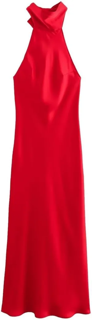 Sundresses for Women 2025 Summer Sexy Bodycon Sundress Criss Cross Halter Maxi Dresses Eyelet Hollow Out Long Dress
