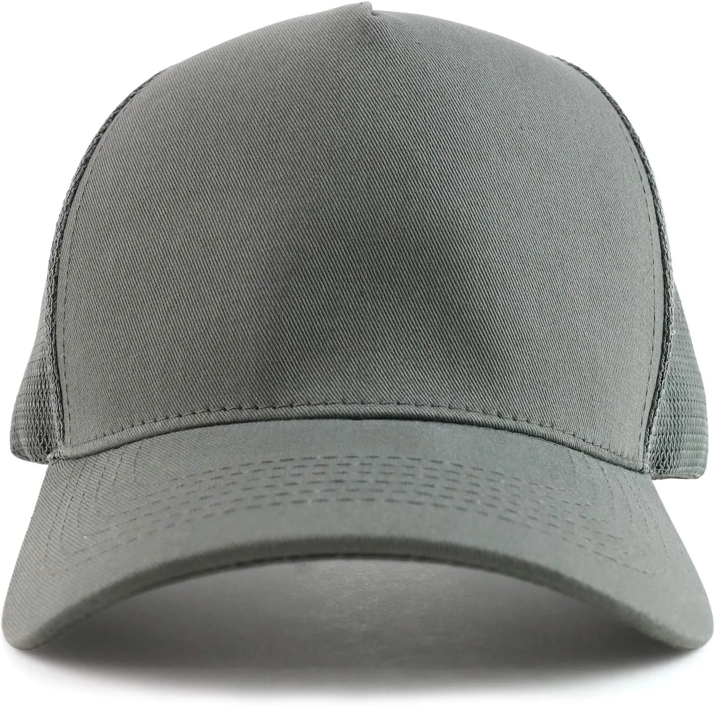 Trendy Apparel Shop Oversized Big 5 Panel Cotton Mesh Back Trucker Baseball Cap