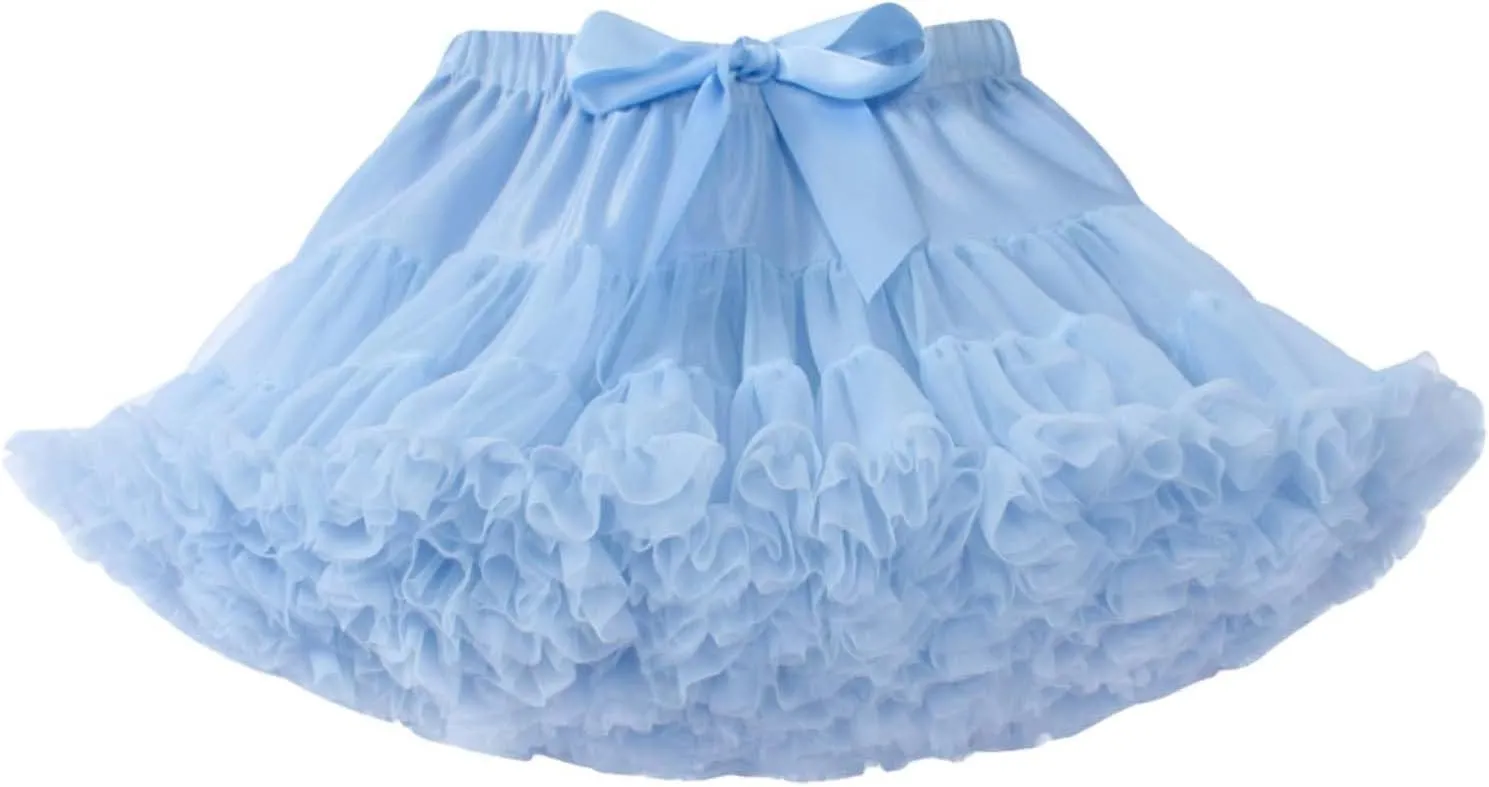 Underskirt for Women Short Fluffy Tutu Skirt Tulle Petticoat Multi Layer Ruffle Skirt Holiday Dance Party Skirt