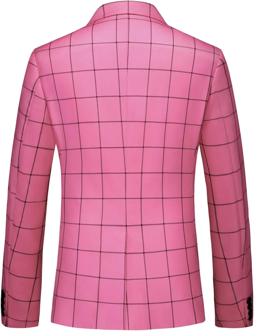 UNINUKOO Men's Blazer Plaid Sport Coat Casual Lightweight Checkered Suit Jacket Summer Jacket Men
