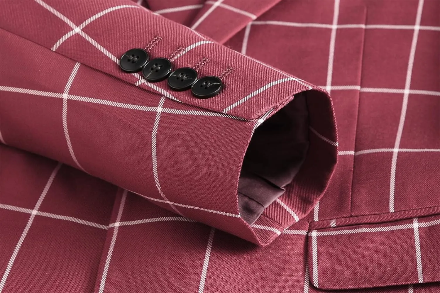UNINUKOO Men's Blazer Plaid Sport Coat Casual Lightweight Checkered Suit Jacket Summer Jacket Men