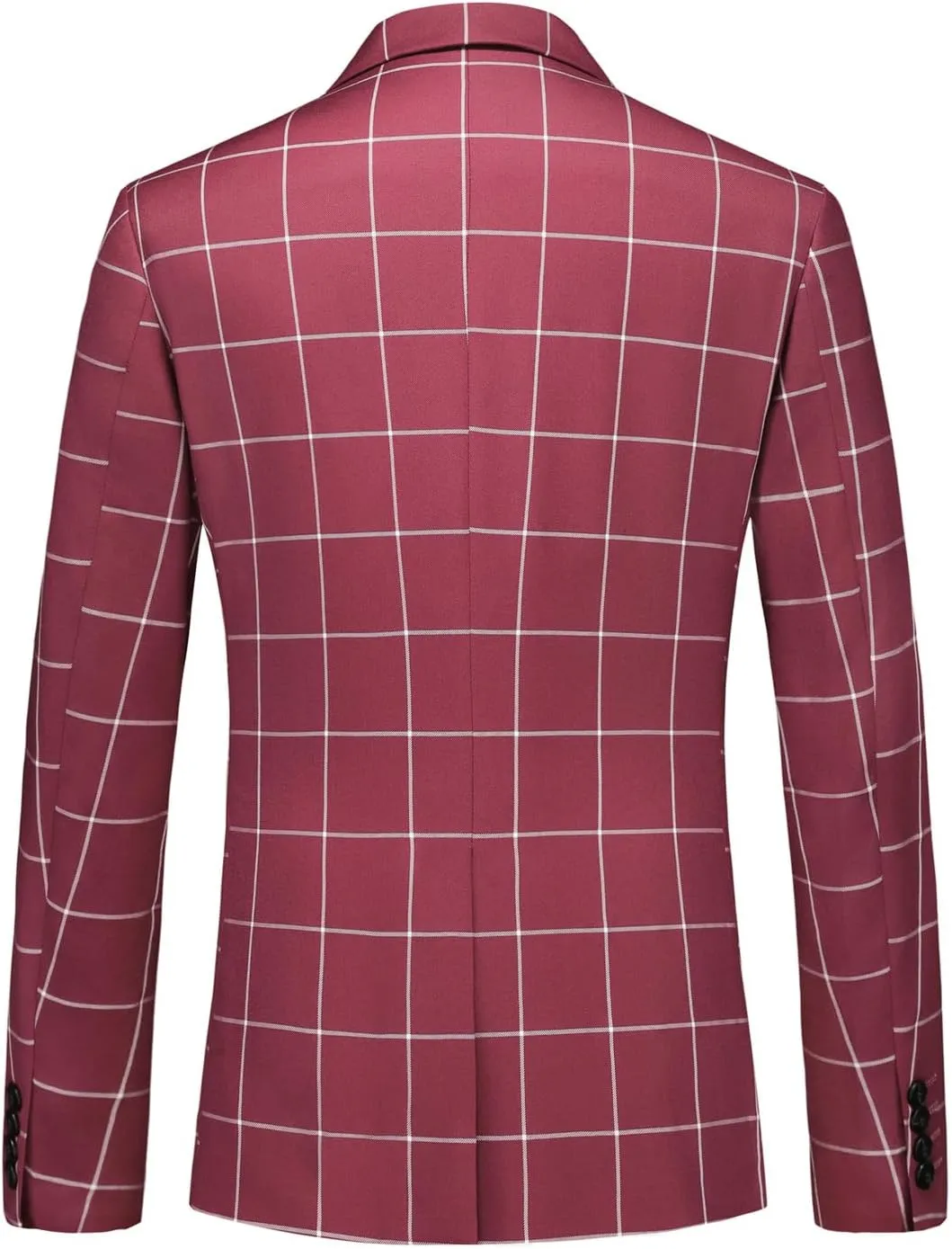 UNINUKOO Men's Blazer Plaid Sport Coat Casual Lightweight Checkered Suit Jacket Summer Jacket Men