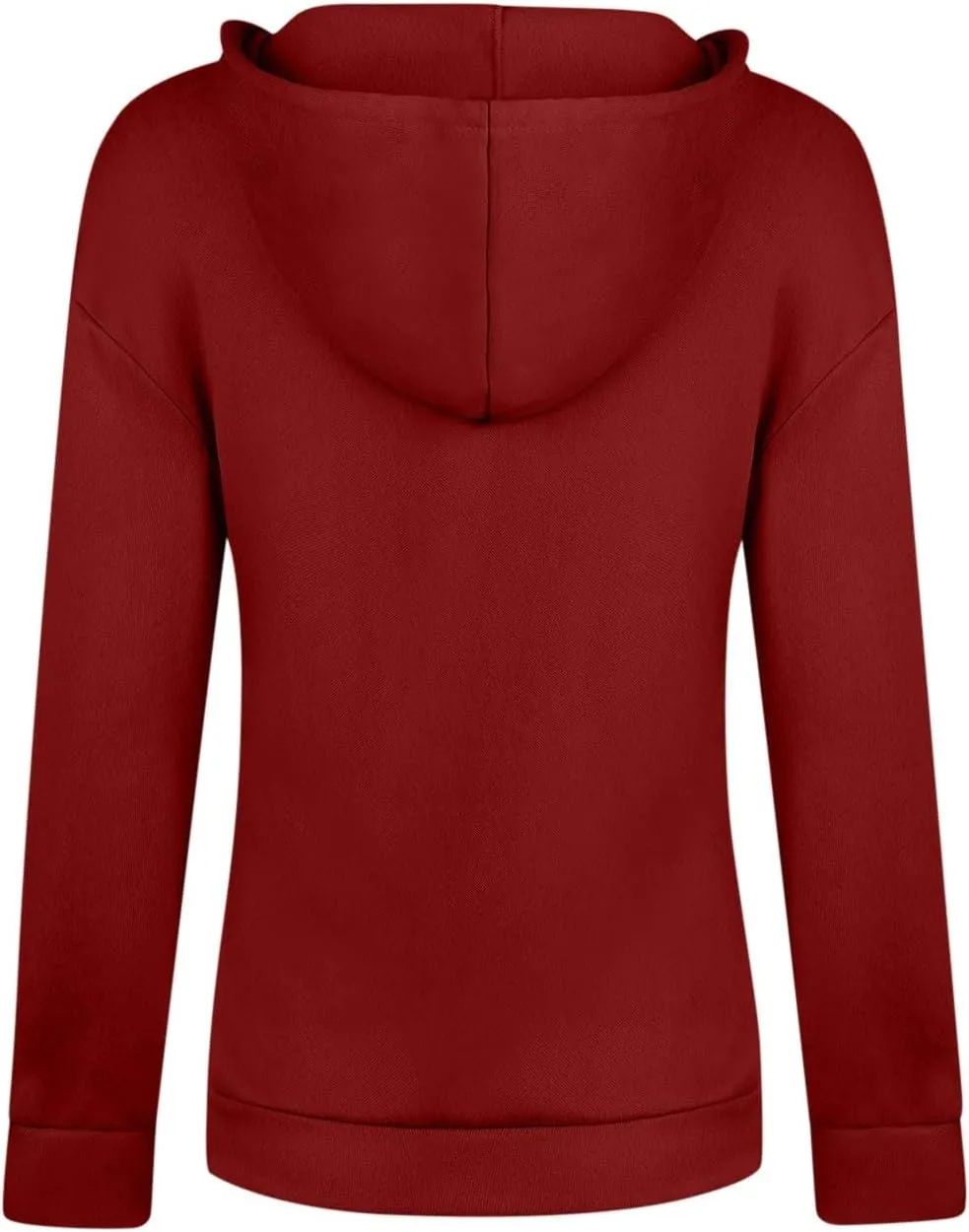 V Neck Hoodie for Women Loose Fit Lounge Long Sleeve Fleece Sweatshirt Pocket Drawstring Slouchy 2024 Fall Pullover