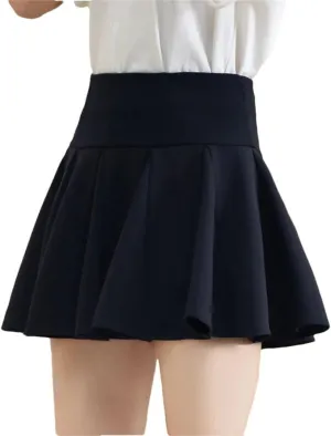 Women High Waist Elastic Skirt Harajuku College Style Short Pleated Mini Skirt