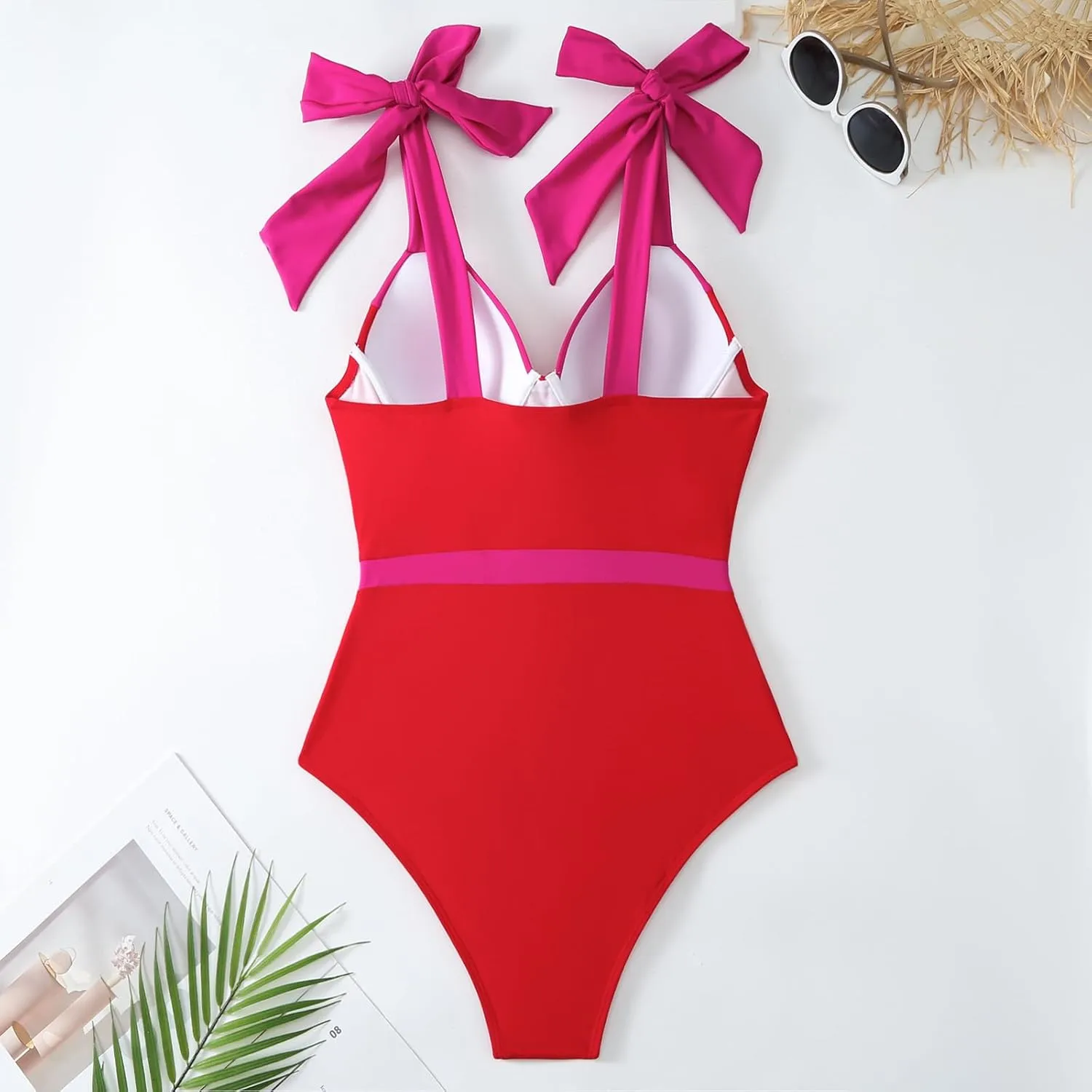 Women One-Piece Swimsuit with Cover up Wrap Skirt Sarong Bathing Suit Beach Outfit Summer