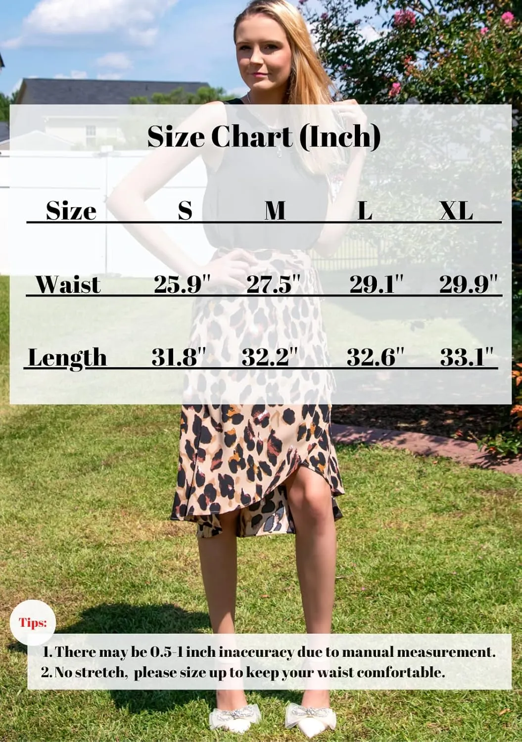Womens A-Line Wrap Midi Skirt High Low Split Tie Knot Summer Skirts
