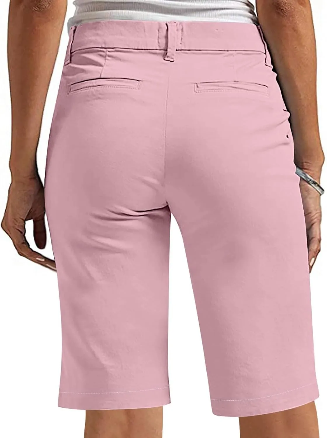 Women's Bermuda Shorts, Summer Straight Leg Chino Dressy Bike Shorts High Waisted Office Casual Party Sweat Shorts