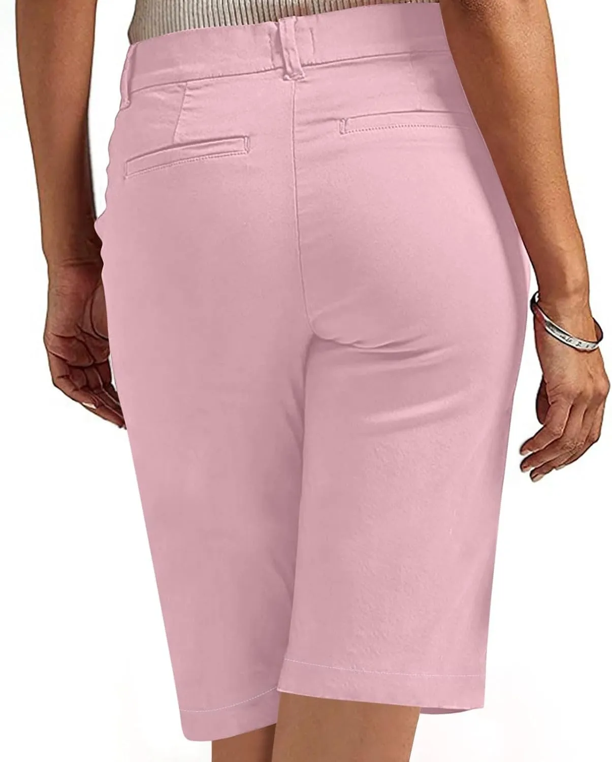 Women's Bermuda Shorts, Summer Straight Leg Chino Dressy Bike Shorts High Waisted Office Casual Party Sweat Shorts