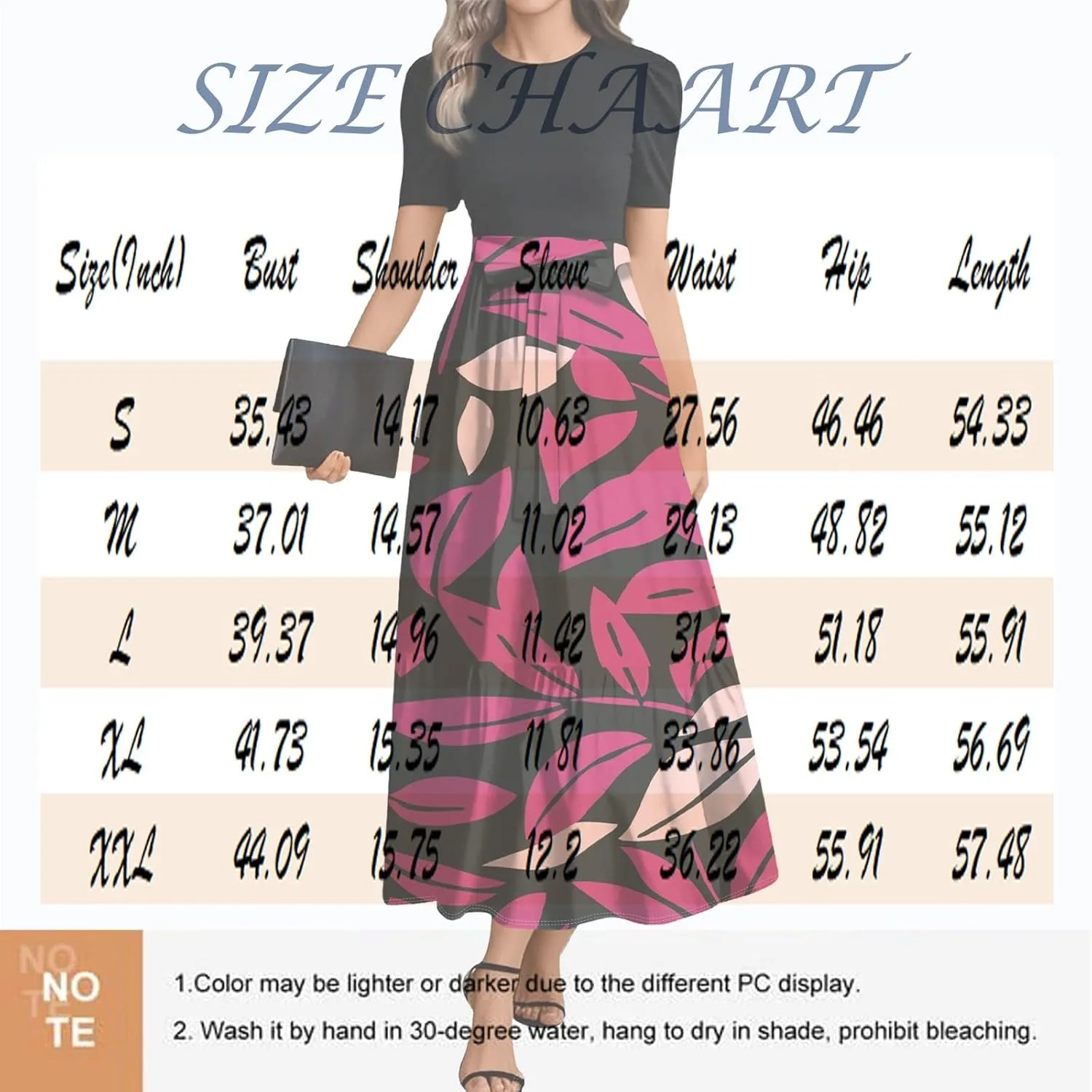 Women's Casual Summer Floral Maxi Dresses, Boho Patchwork Empire Waist Short Sleeve Ruffle Flowy Long Sundress