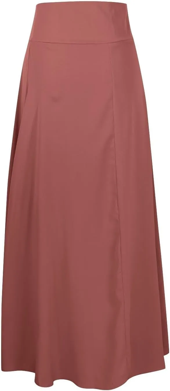 Women's Flowy Long Maxi Skirt Asymmetrical High Low Hem Flared Skirt Casual Slit Wrap Skirt Solid High Waist Skirt