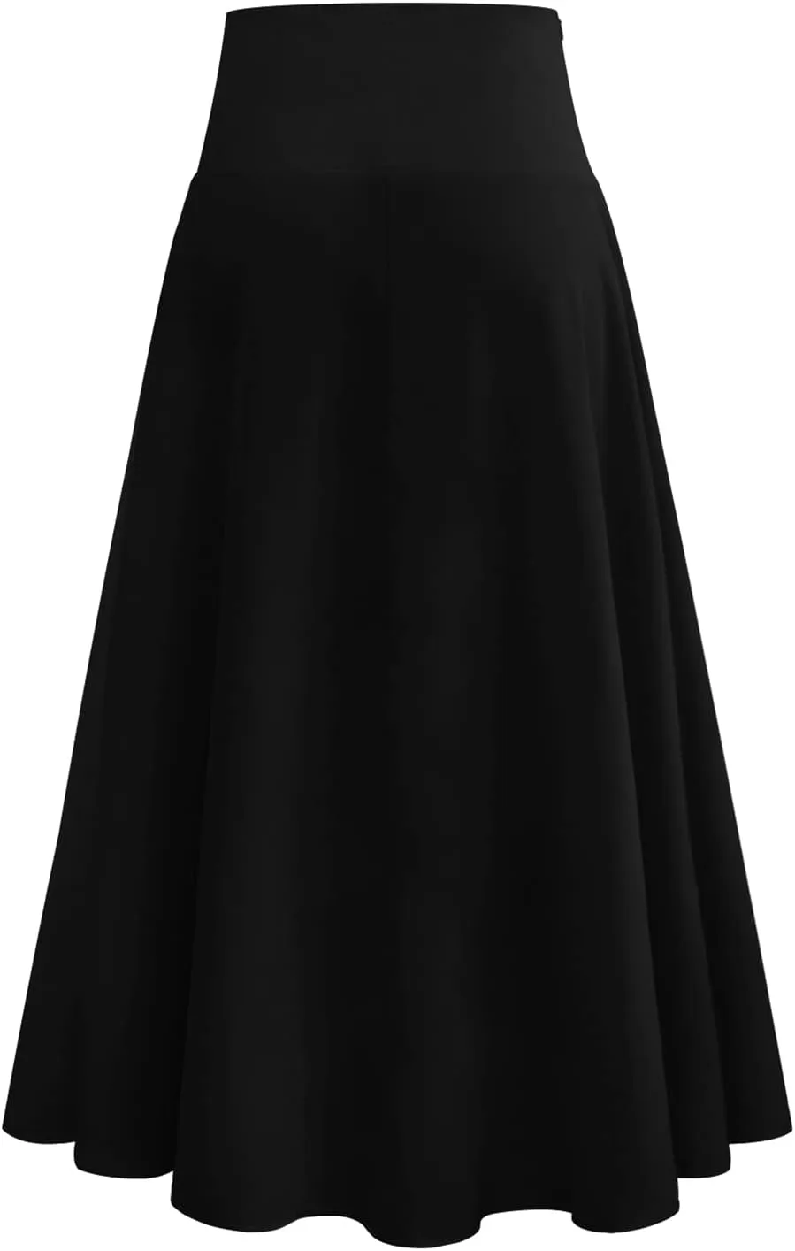 Women's High Low Casual Slit Wrap Asymmetrical Skirt - Solid Elastic High Waist With High Split - Flowy Long Maxi