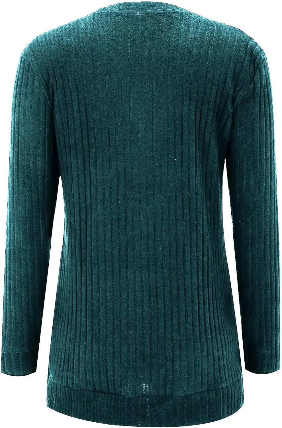 Womens Kint Sweaters Solid Color Round Neck Loose Side Split Long Sleeve Fall Pullover Sweaters Casual Slouchy Tops