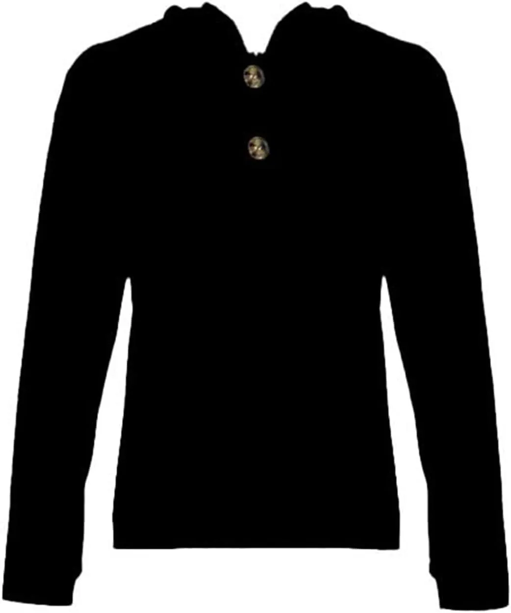 Women's Knitted Sweater Casual Slouchy Drawstring Hooded Crochet Hoodies Fall Trendy Long Sleeve Buttoned Ribbed Tops