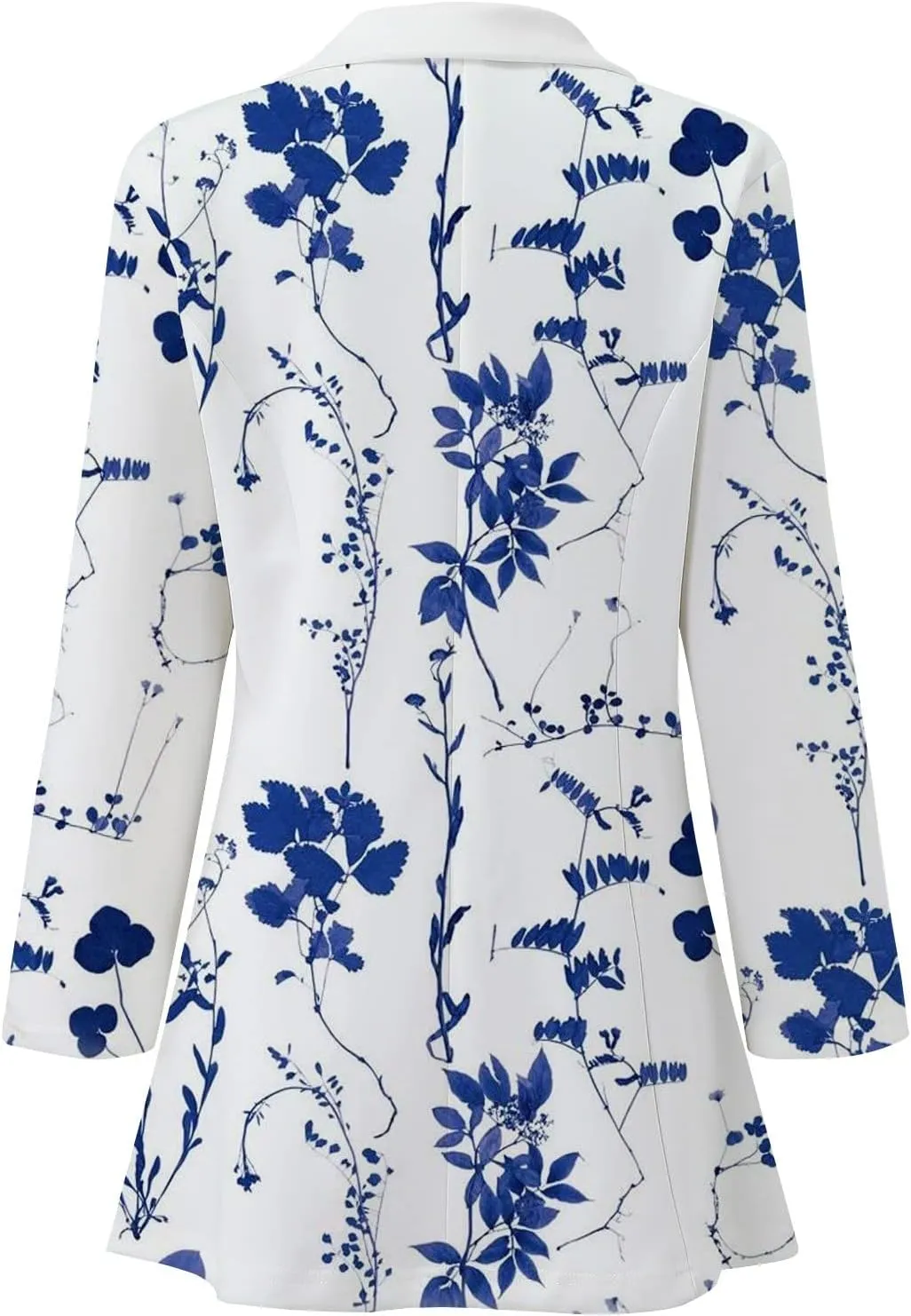 Women's Long Blazer Casual Printed Suit Sleeve Loose Comfortable Cardigan Coat Blazers for Work Casual