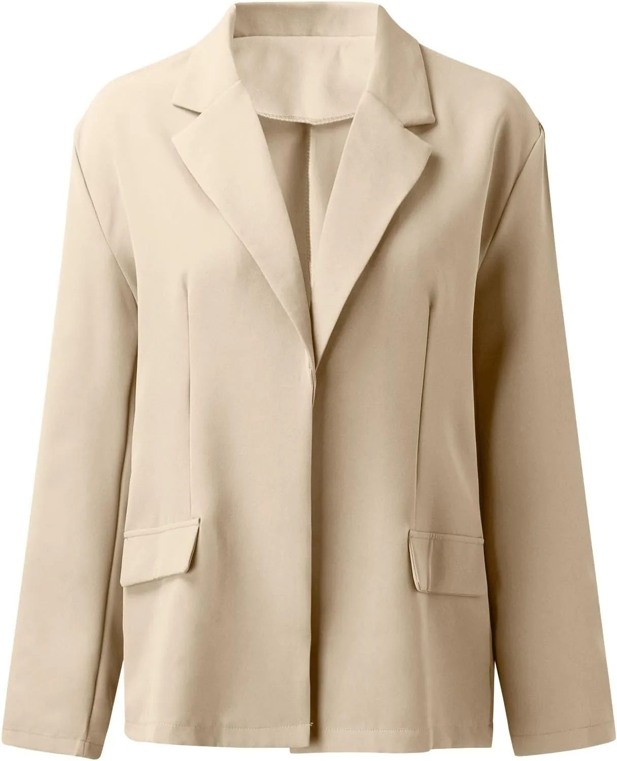 Womens Long Sleeve Casual Blazer Lapel Open Front Work Office Blazer Jacket 2024 Trendy Fall Dressy Blazer with Pockets