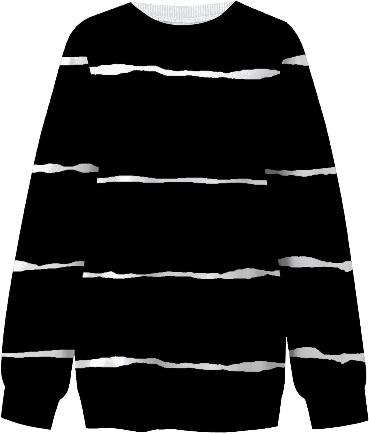 Womens Oversized Sweatshirts Striped Color Block Loose Pullover Workout Hoodies Fall Long Sleeve Round Neck Comfy Tops