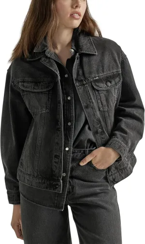 Wrangler Women's Relaxed Fit Girlfriend Denim Jacket