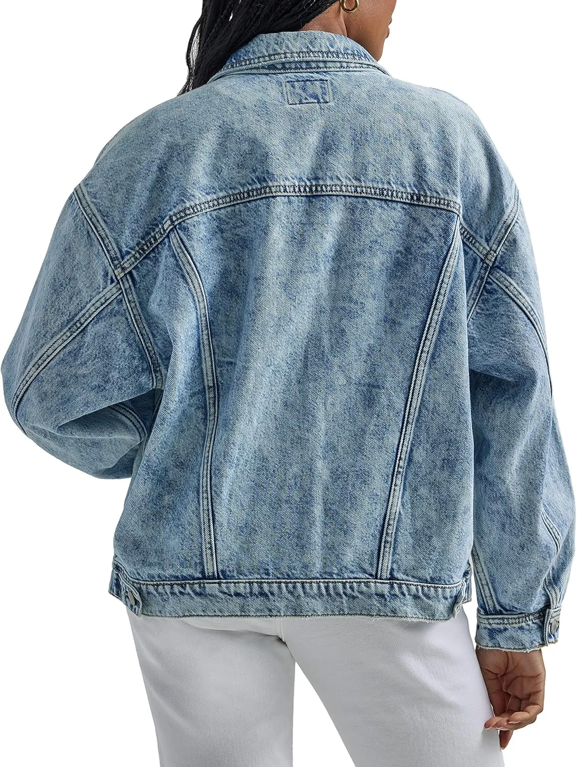 Wrangler Women's Relaxed Fit Girlfriend Denim Jacket
