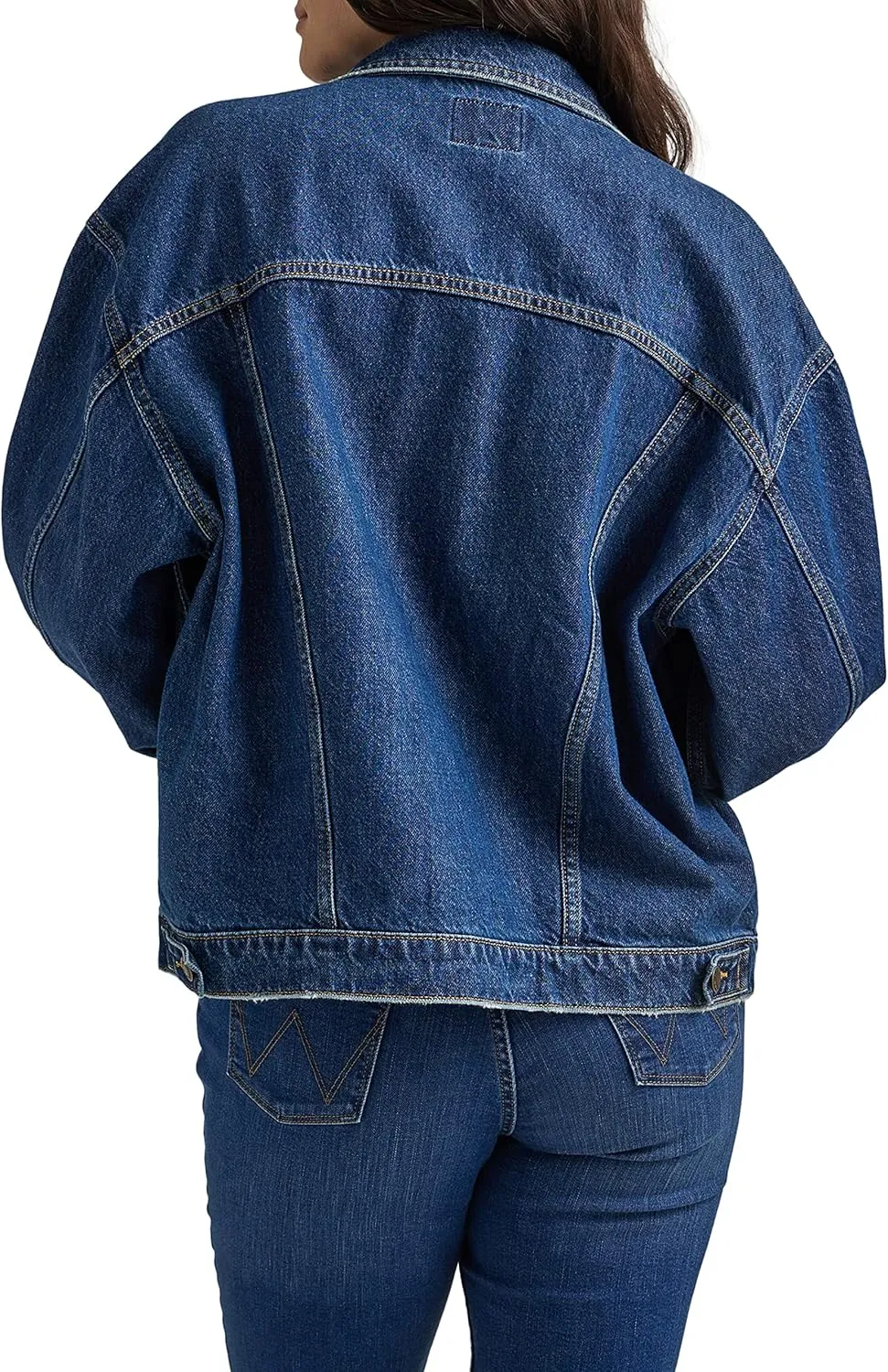 Wrangler Women's Relaxed Fit Girlfriend Denim Jacket