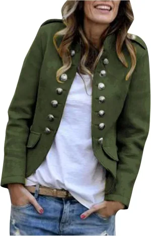 XUETON Womens Casual Blazers Oversized Long Sleeve Button Slim Open Front Work Office Business Dressy Boyfriend Fall Cardigans