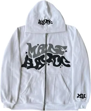 Y2k Hoodies Puff Print Hoodie Grunge Graphic Zip Up Hoodies Y2k Jacket Hip Hop Streetwear Aesthetic Sweatshirts