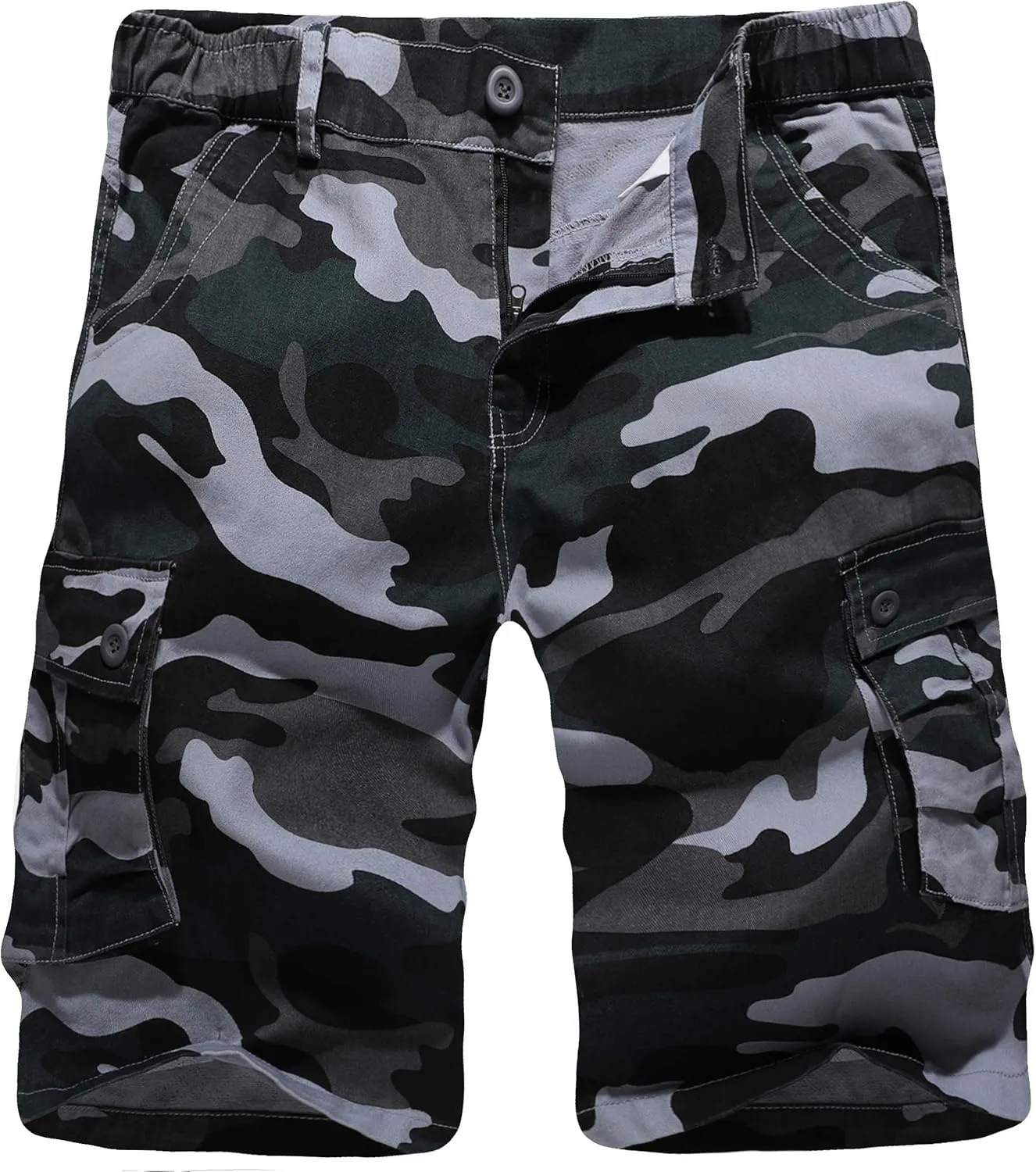 zeetoo Camo Shorts for Men Classic Relaxed Fit Cargo Short Multi-Pocket Outdoor Shorts