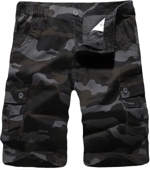 zeetoo Camo Shorts for Men Classic Relaxed Fit Cargo Short Multi-Pocket Outdoor Shorts