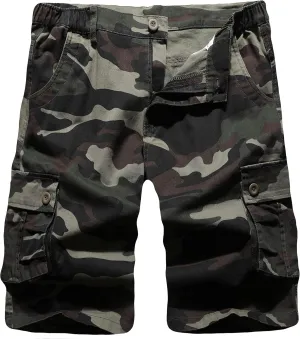 zeetoo Camo Shorts for Men Classic Relaxed Fit Cargo Short Multi-Pocket Outdoor Shorts