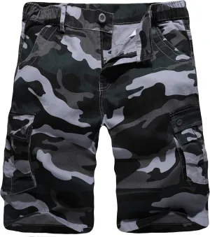 zeetoo Camo Shorts for Men Classic Relaxed Fit Cargo Short Multi-Pocket Outdoor Shorts